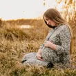 Pregnant girl in nature